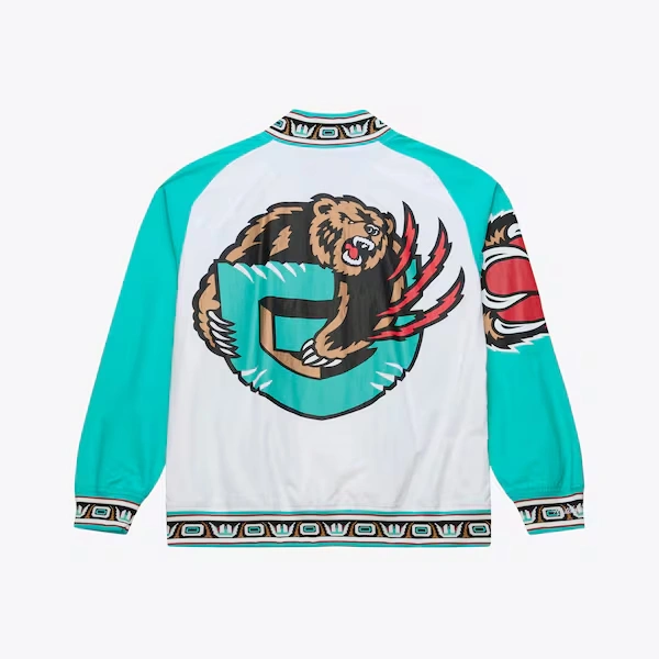 Vancouver Grizzlies 1995-96 White Authentic Full-Snap Warm-Up Jacket 3 Vancouver Grizzlies 1995-96 White Authentic Full-Snap Warm-Up Jacket