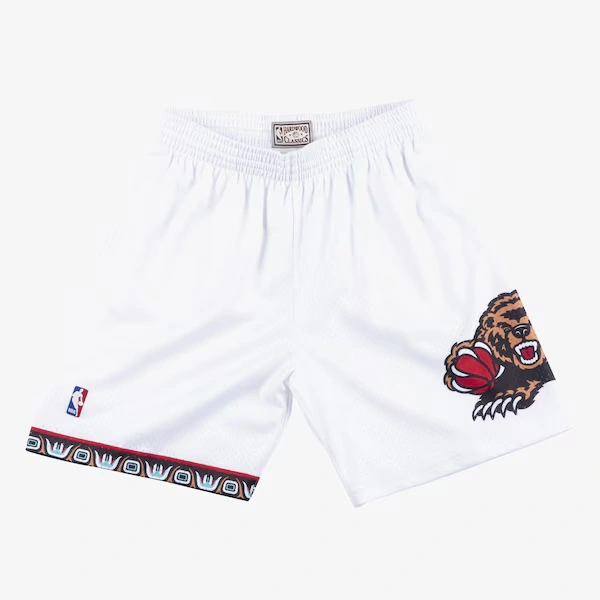 Vancouver Grizzlies White 1998-1999 Swingman Shorts