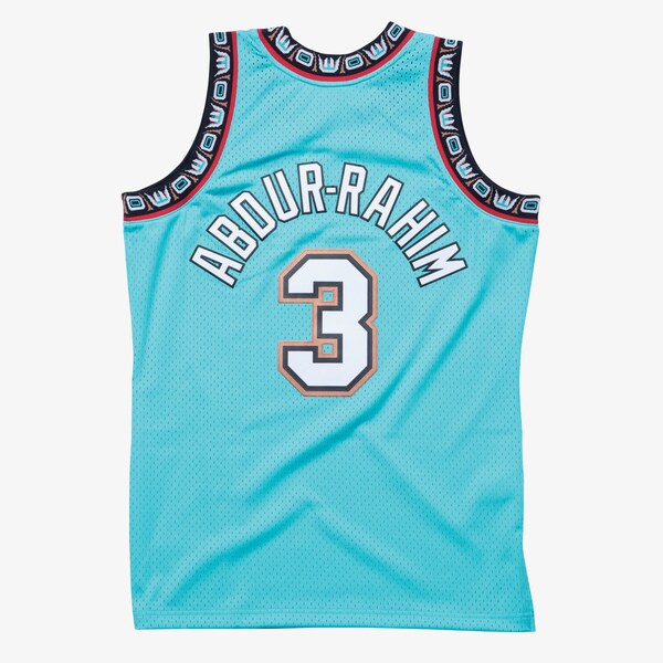 Shareef Abdur-Rahim Vancouver Grizzlies 1996-97 Turquoise Swingman Player Jersey 3 Shareef Abdur-Rahim Vancouver Grizzlies 1996-97 Turquoise Swingman Player Jersey