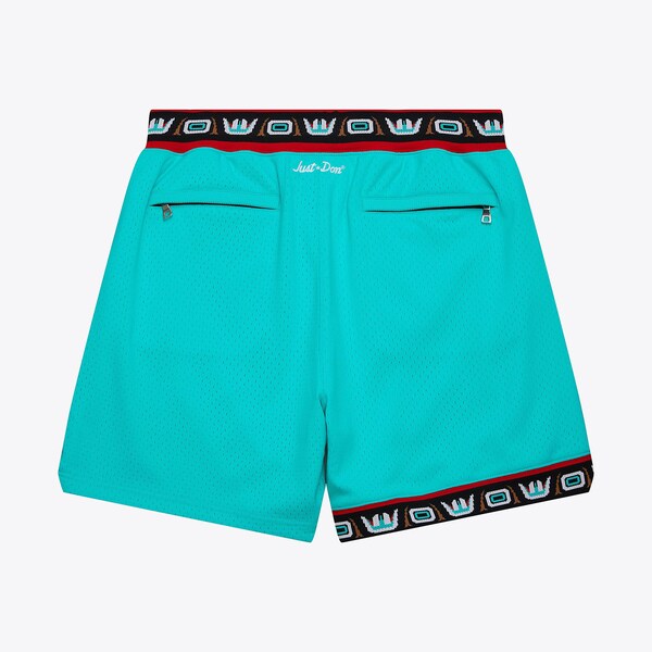Vancouver Grizzlies Turquoise NBA x Just Don Mesh Home Shorts 3 Vancouver Grizzlies Turquoise NBA x Just Don Mesh Home Shorts