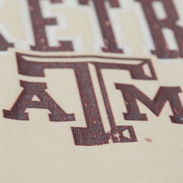 Texas A&M Aggies Cream Vintage Basketball T-Shirt