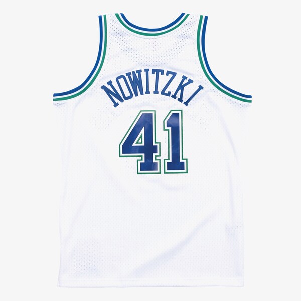 Dirk Nowitzki Dallas Mavericks 1998-99 White Swingman Player Jersey 3 Dirk Nowitzki Dallas Mavericks 1998-99 White Swingman Player Jersey