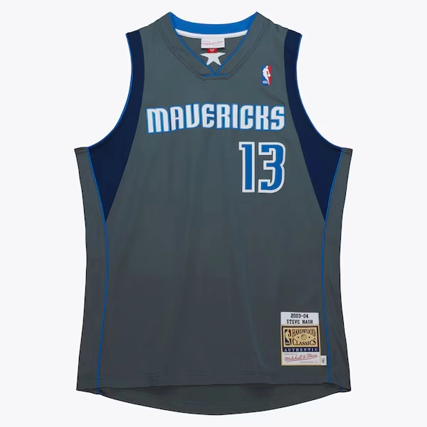 Steve Nash Dallas Mavericks 2003-04 Gray Authentic Jersey