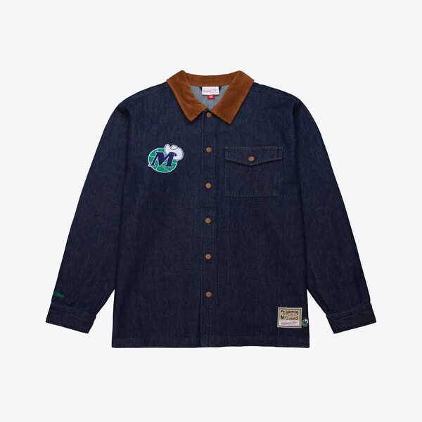 Dallas Mavericks Navy Denim Full-Snap Long Sleeve Shirt