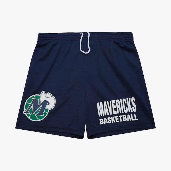 Dallas Mavericks Navy Vintage Logo Gameday Mesh 7\" Shorts