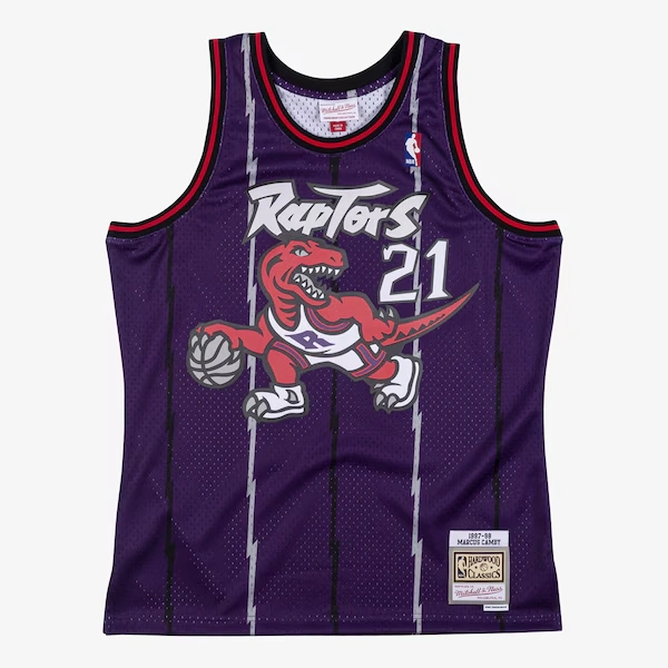 Marcus Camby Toronto Raptors 1997-98 Purple Swingman Player Jersey