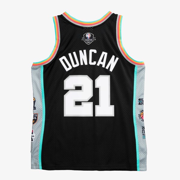 Tim Duncan San Antonio Spurs 1997-2016 Black HOF Swingman Jersey