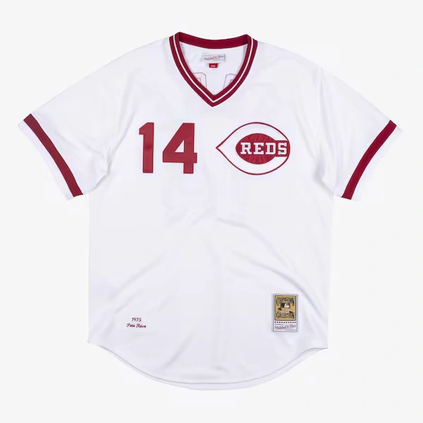 Pete Rose Cincinnati Reds 1975 White Authentic Player Jersey