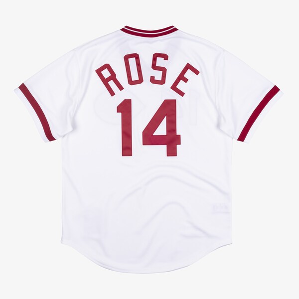 Pete Rose Cincinnati Reds 1975 White Authentic Player Jersey