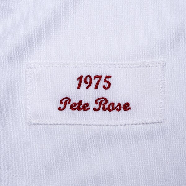 Pete Rose Cincinnati Reds 1975 White Authentic Player Jersey