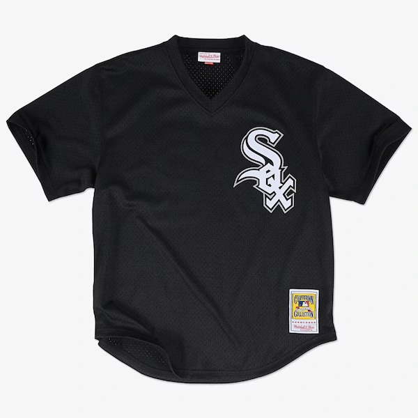 Men's Bo Jackson Chicago White Sox Black 1993 Mesh Batting Practice Jersey