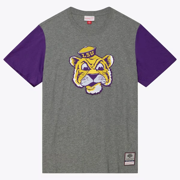 LSU Tigers Gray Color Blocked T-Shirt