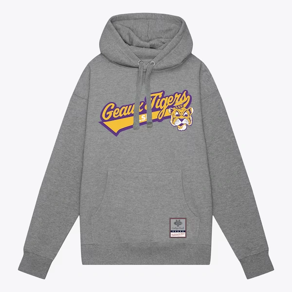 LSU Tigers Heather Gray Tailsweep Pullover Hoodie