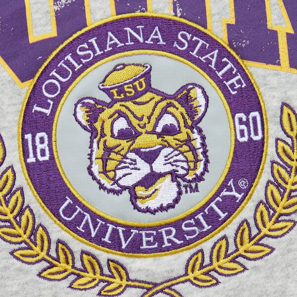 LSU Tigers Gray Premium Vintage Logo Fleece Pullover Sweatshirt 5 LSU Tigers Gray Premium Vintage Logo Fleece Pullover Sweatshirt