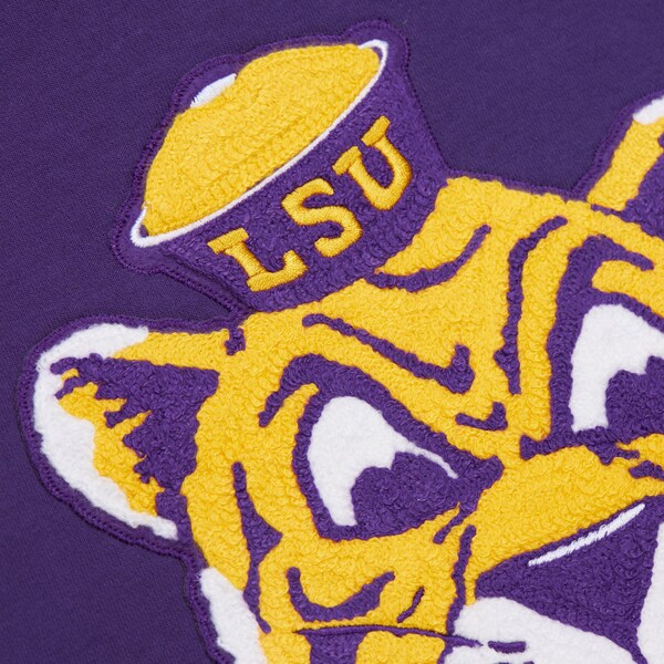 LSU Tigers Purple Chainstitch Vintage Logo Pullover Hoodie 5 LSU Tigers Purple Chainstitch Vintage Logo Pullover Hoodie