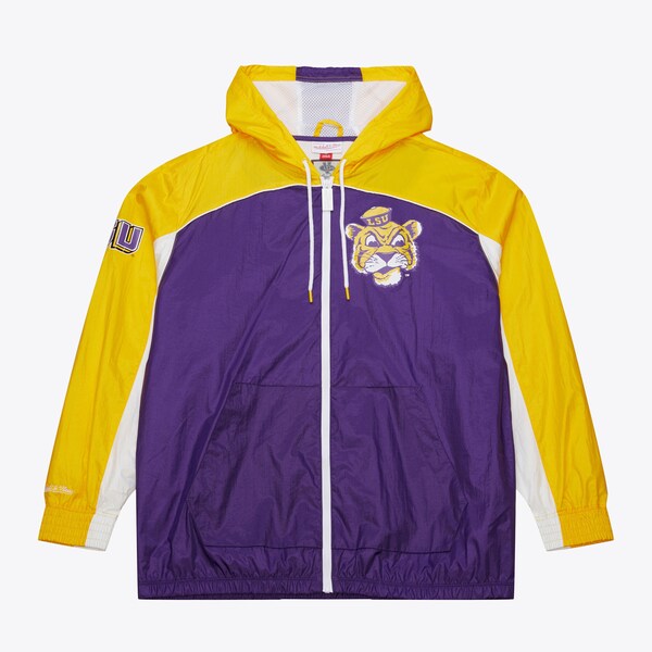 LSU Tigers Purple Vintage Logo Big Shot Premium Windbreaker Full-Zip Jacket