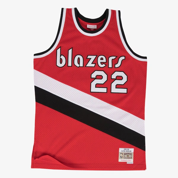 Clyde Drexler Portland Trail Blazers 1983-84 Red Swingman Player Jersey