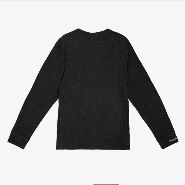 Toronto Raptors Black Striped Logo Lockup Slub Long Sleeve T-Shirt