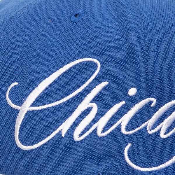 Chicago Cubs Royal M&N x Just Don Lux Script Snapback Hat