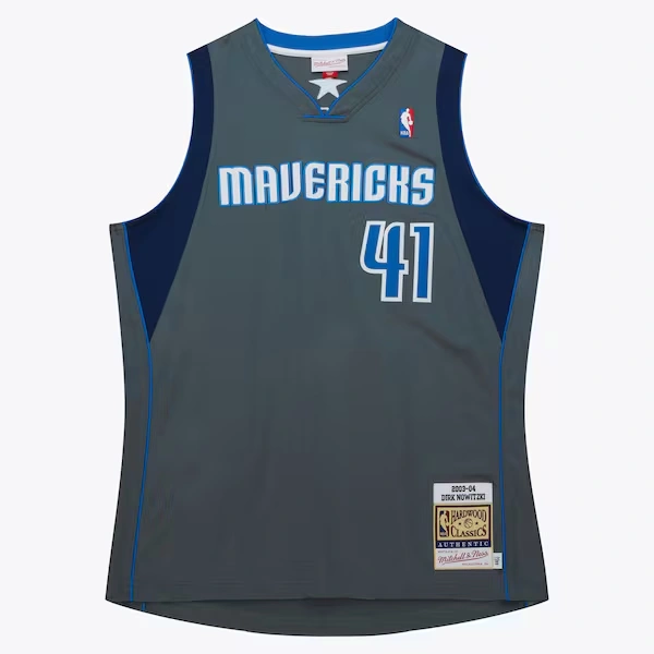 Dirk Nowitzki Dallas Mavericks 2003-04 Gray Authentic Jersey
