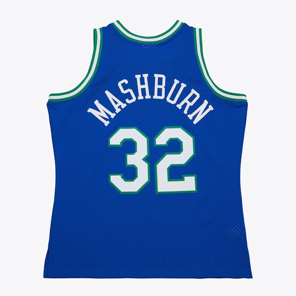 Jamal Mashburn Dallas Mavericks 1993-94 Blue Swingman Jersey 3 Jamal Mashburn Dallas Mavericks 1993-94 Blue Swingman Jersey