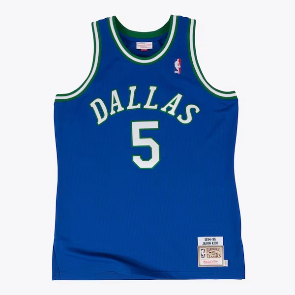 Jason Kidd Dallas Mavericks 1994-95 Blue Authentic Jersey