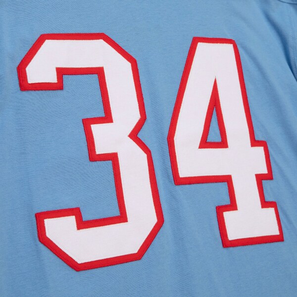 Tennessee Oilers Light Blue Earl Campbell Oilers Retired Player Name & Number Long Sleeve T-Shirt