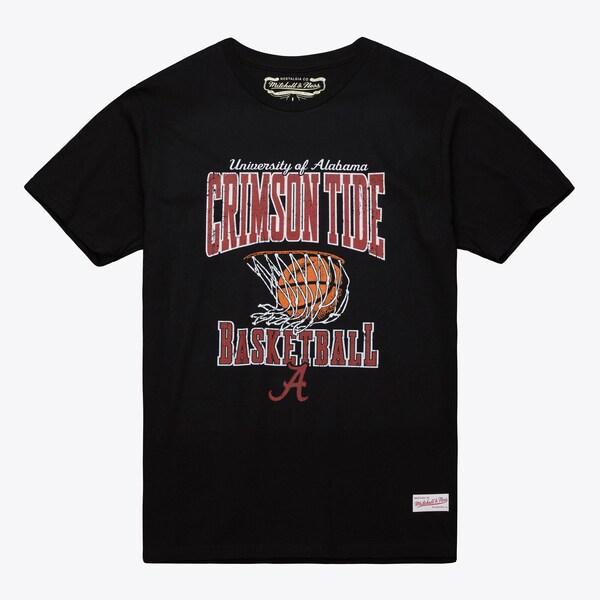 Alabama Crimson Tide Black Vintage Basketball T-Shirt