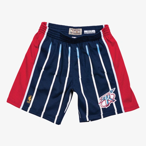 Houston Rockets 1996-97 Navy Road Swingman Shorts