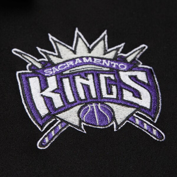 Sacramento Kings Black Oversweep Varsity Full-Snap Jacket 4 Sacramento Kings Black Oversweep Varsity Full-Snap Jacket