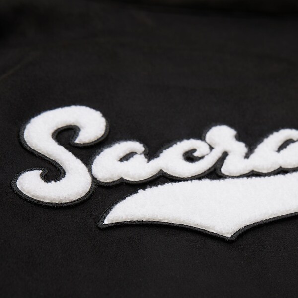 Sacramento Kings Black Oversweep Varsity Full-Snap Jacket 5 Sacramento Kings Black Oversweep Varsity Full-Snap Jacket