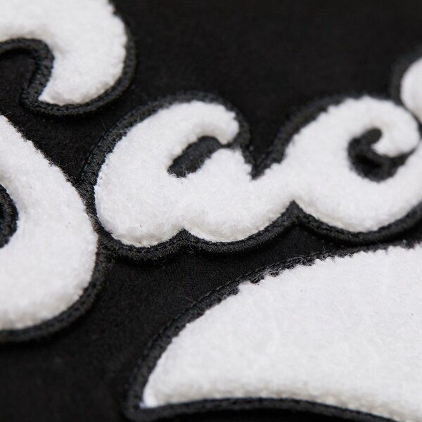 Sacramento Kings Black Oversweep Varsity Full-Snap Jacket 6 Sacramento Kings Black Oversweep Varsity Full-Snap Jacket