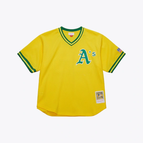 Men's Mark McGwire Athletics Gold 1990 Mesh Batting Practice Jersey