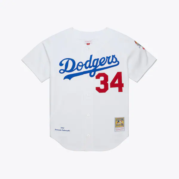 Fernando Valenzuela Los Angeles Dodgers 1990 White Authentic Jersey