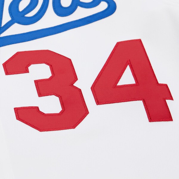 Fernando Valenzuela Los Angeles Dodgers 1990 White Authentic Jersey 4 Fernando Valenzuela Los Angeles Dodgers 1990 White Authentic Jersey