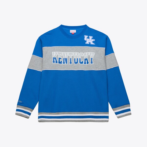 Kentucky Wildcats Royal/Heather Gray Fleece Crewneck Sweatshirt