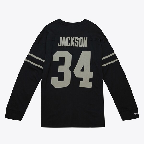 Bo Jackson Los Angeles Raiders Black Gridiron Classics Retired Player Name & Number Long Sleeve T-Shirt