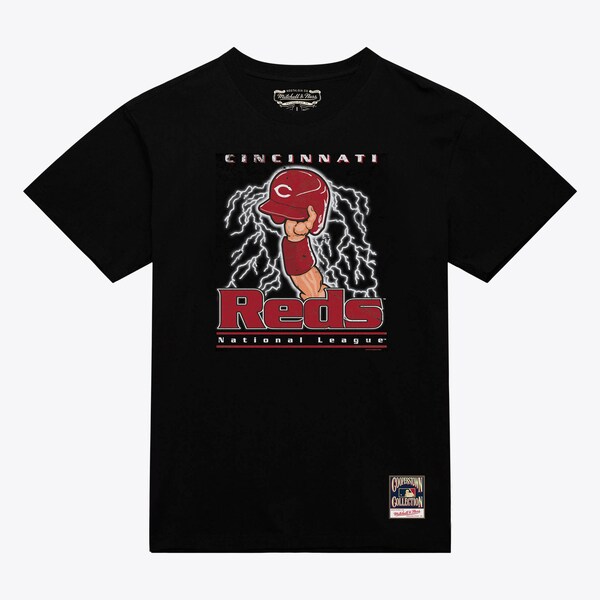 Cincinnati Reds Black Winner's Helmet T-Shirt