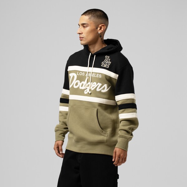 Los Angeles Dodgers Olive Head Coach Vintage Pullover Hoodie