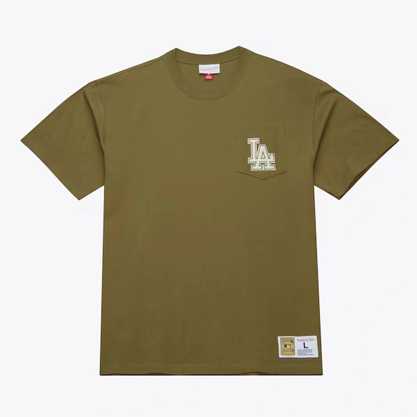 Los Angeles Dodgers Olive Vintage Premium Pocket T-Shirt