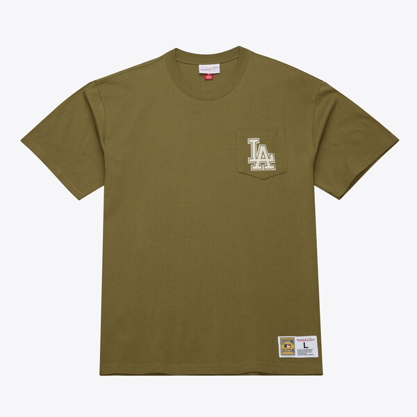 Los Angeles Dodgers Olive Vintage Premium Pocket T-Shirt