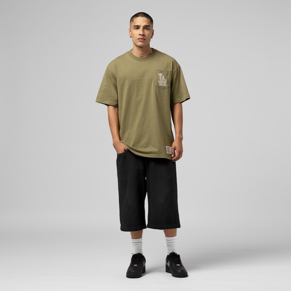 Los Angeles Dodgers Olive Vintage Premium Pocket T-Shirt 7 Los Angeles Dodgers Olive Vintage Premium Pocket T-Shirt