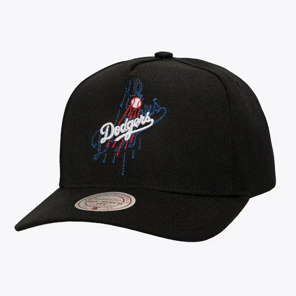 Los Angeles Dodgers Black Tilted Pro Pinch Snapback Hat