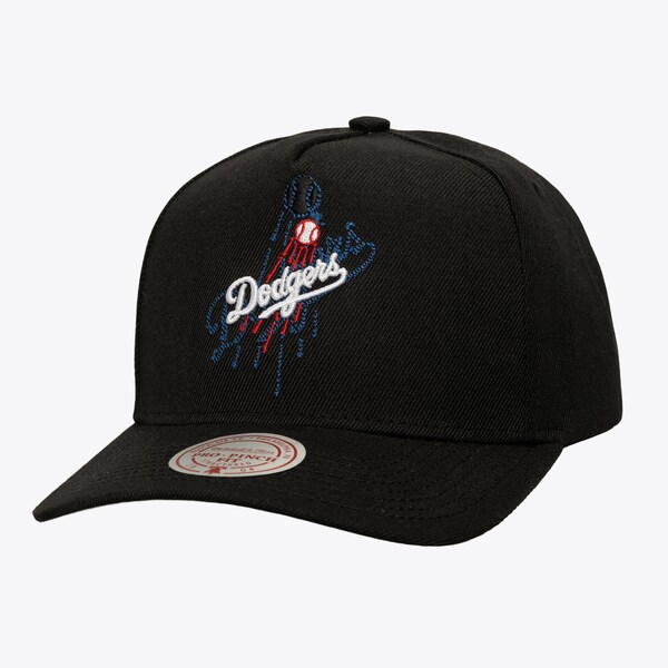 Los Angeles Dodgers Black Tilted Pro Pinch Snapback Hat
