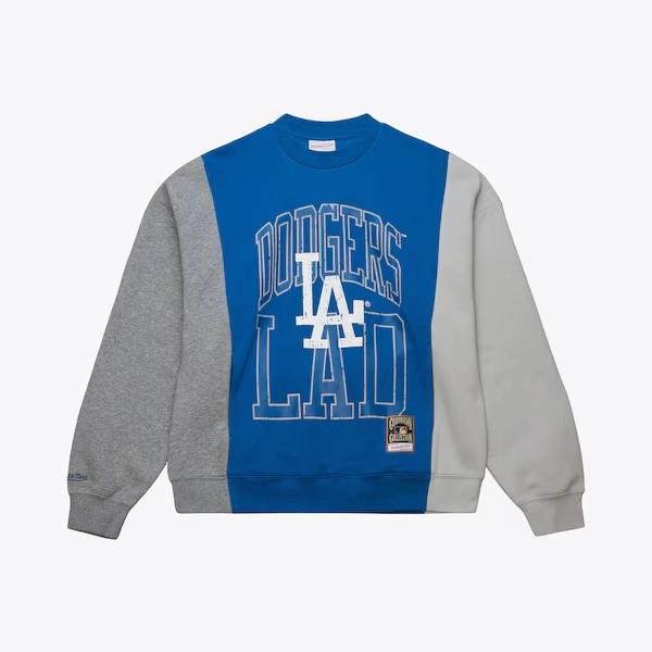 Los Angeles Dodgers Royal Split 3 Pullover Sweatshirt