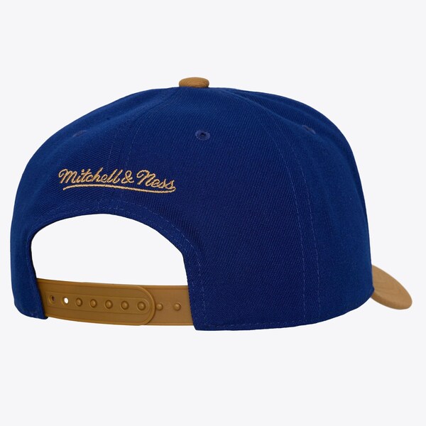 Los Angeles Dodgers Royal/Tan Side Script Pro Pinch Snapback Hat