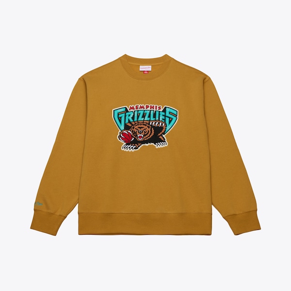 Memphis Grizzlies Brown Dusted Fleece Sweatshirt
