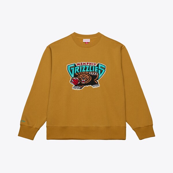 Memphis Grizzlies Brown Dusted Fleece Sweatshirt