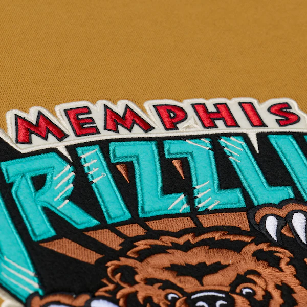 Memphis Grizzlies Brown Dusted Fleece Sweatshirt