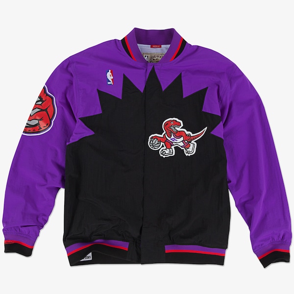 Men's  Purple Toronto Raptors 1995/96 Authentic Full-Snap Warmup Jacket